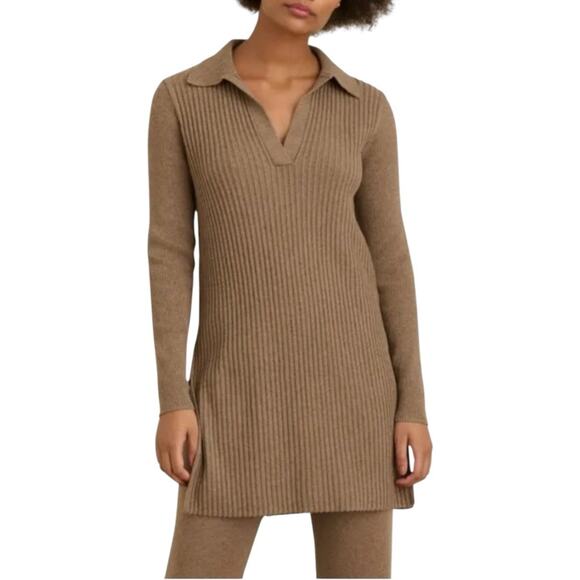 NEW Alex Mill Extra Fine Merino Wool Cotton Blend Ribbed Tunic Sweater Jumper M - Picture 1 of 9
